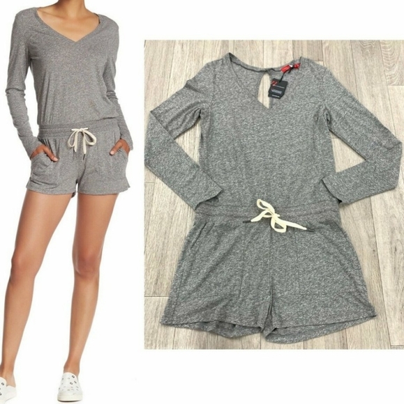 N:Philanthropy Arroyo Gray Long Sleeve Romper Small New - Picture 2 of 4